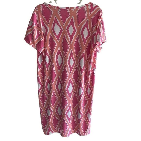 Tori Richard Pink Pullover Summer Dress Women’s Size XL Resort Wear Hawaiian - Picture 2 of 4